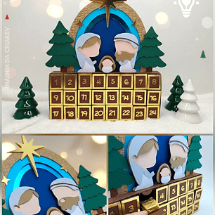 ARQUIVO DE CORTE CALENDÁRIO ADVENTO MENINO JESUS ( APENAS STUDIO)