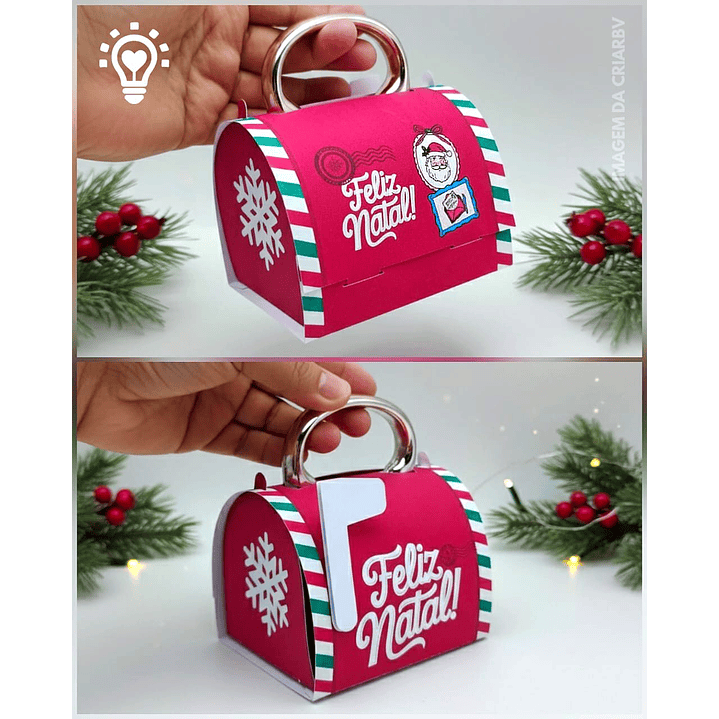 ARQUIVO DE CORTE PORTA CANECA CAIXA DE CORREIOS NATALINO  NATAL (STUDIO E PDF) 1