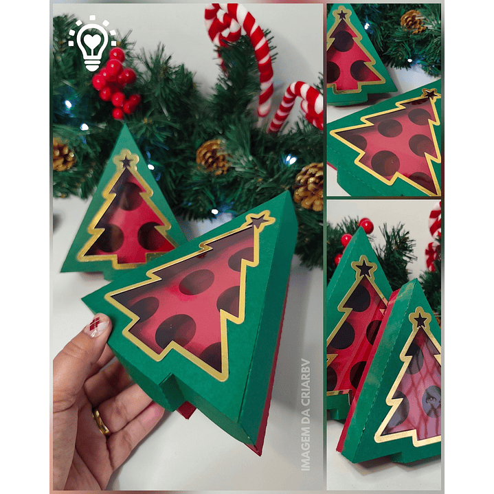 ARQUIVO DE CORTE ARVORE DE NATAL BRIGADEIROS / DOCES 3 UNID E 6 UND (STUDIO E PDF) 1