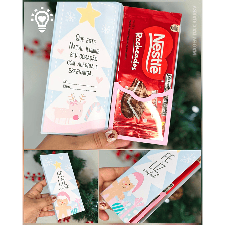 ARQUIVO DE CORTE BARRA DE CHOCOLATE NATAL CANDY (STUDIO E PDF) 1