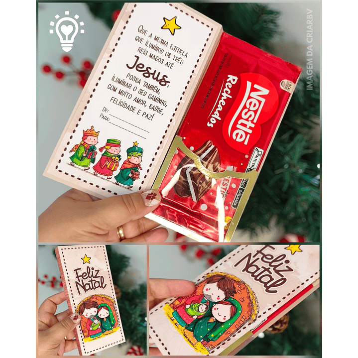 ARQUIVO DE CORTE BARRA DE CHOCOLATE NATAL COM JESUS (STUDIO E PDF) 1