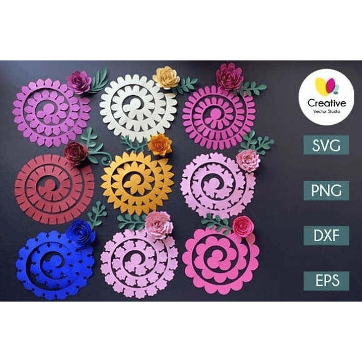 ARQUIVO DE CORTE MOLDES DE FLORES (PNG) 1