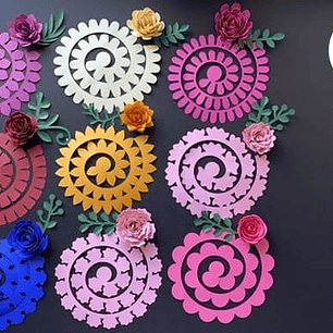 ARQUIVO DE CORTE MOLDES DE FLORES (PNG)