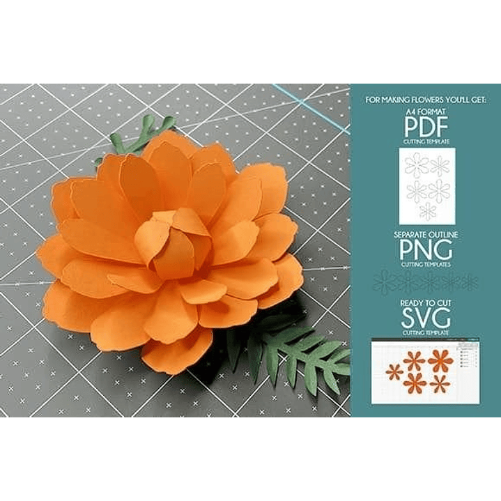 ARQUIVO DE CORTE MOLDES DE FLORES (PNG) 3