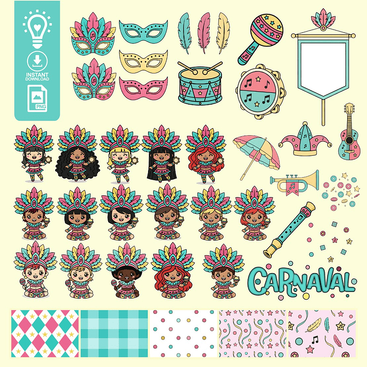 KIT DIGITAL CARNAVAL (PNG) 1