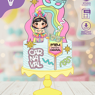 TOPO DE BOLO CARNAVAL (STUDIO E SVG)