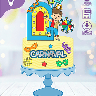 TOPO DE BOLO CARNAVAL (STUDIO E SVG)