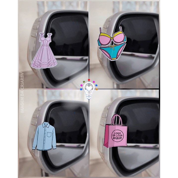 ARQUIVO DE CORTE CARD PARA RETROVISOR LOJAS / CARTÃO DE VISITA CRIATIVO (STUDIO E PDF) 2