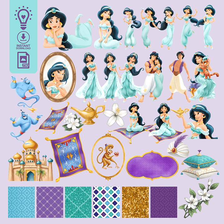 KIT DIGITAL JASMINE (PNG OU JPG) 1
