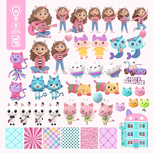 KIT DIGITAL CASA MÁGICA DA GABBY (PNG E JPG)