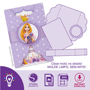 ARQUIVO DE CORTE CONVITE DE ANIVERSÁRIO (STUDIO, PNG E SVG)