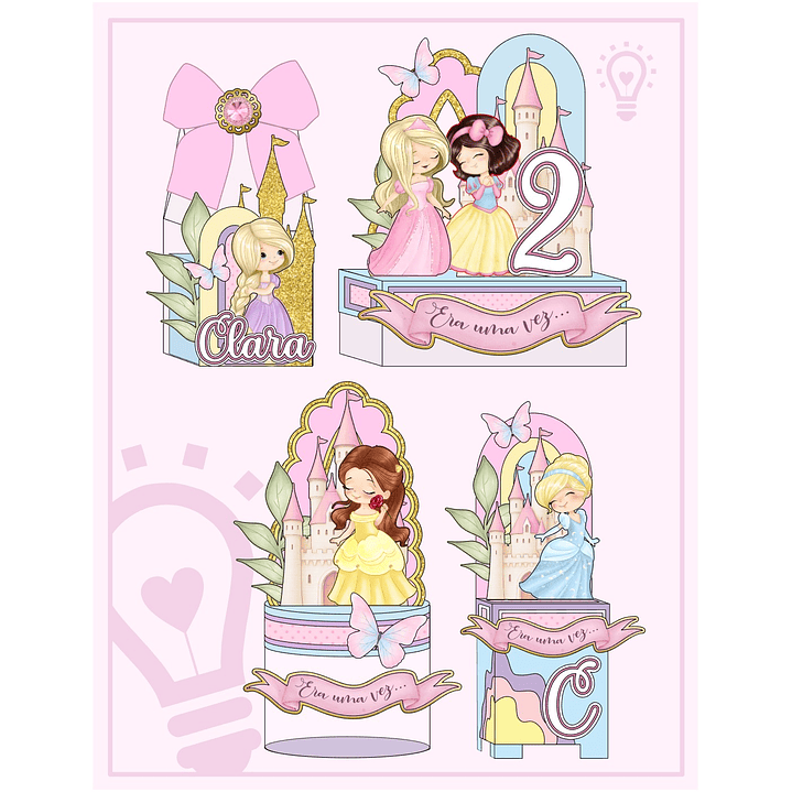 ARQUIVO DE CORTE CENARISMO PRINCESAS DISNEY CUTE (STUDIO E PDF) 1