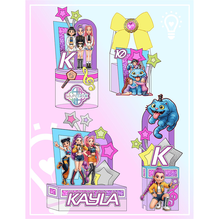 ARQUIVO DE CORTE GUERREIRAS DO K-POP,  HUNTRIX (STUDIO E PDF) 1