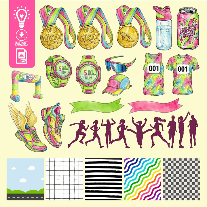 KIT DIGITAL CORRIDA, MARATONA (PNG) 1