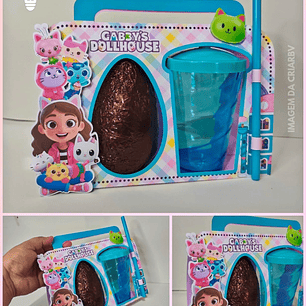 ARQUIVO DE CORTE PORTA OVOS DE PÁSCOA E COPO TWISTER A CASA MÁGICA DA GABBY (STUDIO E PDF)