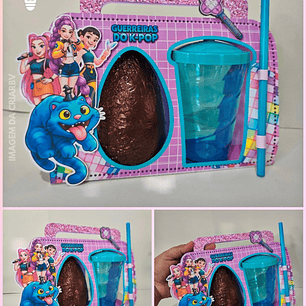 ARQUIVO DE CORTE PORTA OVOS DE PÁSCOA E COPO TWISTER GUERREIRAS DO K-POP HUNTRIX (STUDIO E PDF)