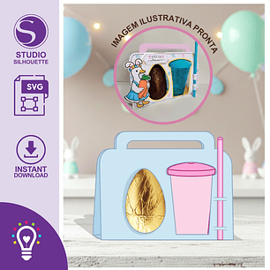 ARQUIVO DE CORTE SUPORTE OVO E COPO TWISTER DE PÁSCOA, MOCKUP + MOLDE (STUDIO E SVG)