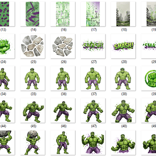 KIT DIGITAL Hulk aquarela