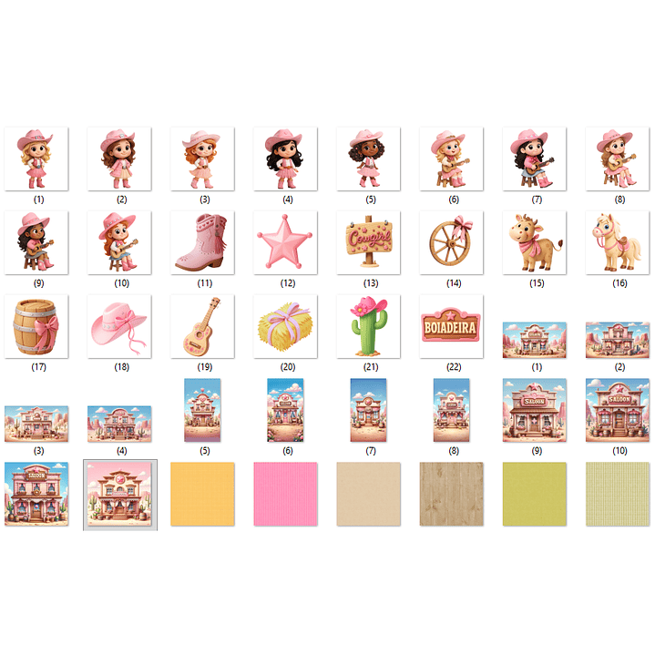 KIT DIGITAL FAZEDNINHA, BOIADEIRA, COWGIRL, COUNTRY 2