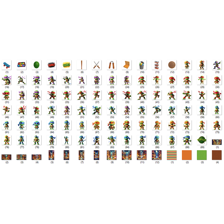 KIT DIGITAL TARTARUGA NINJA, TURTLES 2