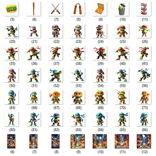 KIT DIGITAL TARTARUGA NINJA, TURTLES