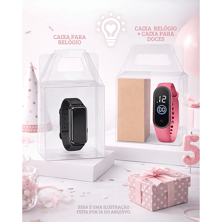 CAIXAS ACETATO PARA RELÓGIO  2 MODELOS (STUIDO E PDF) 1