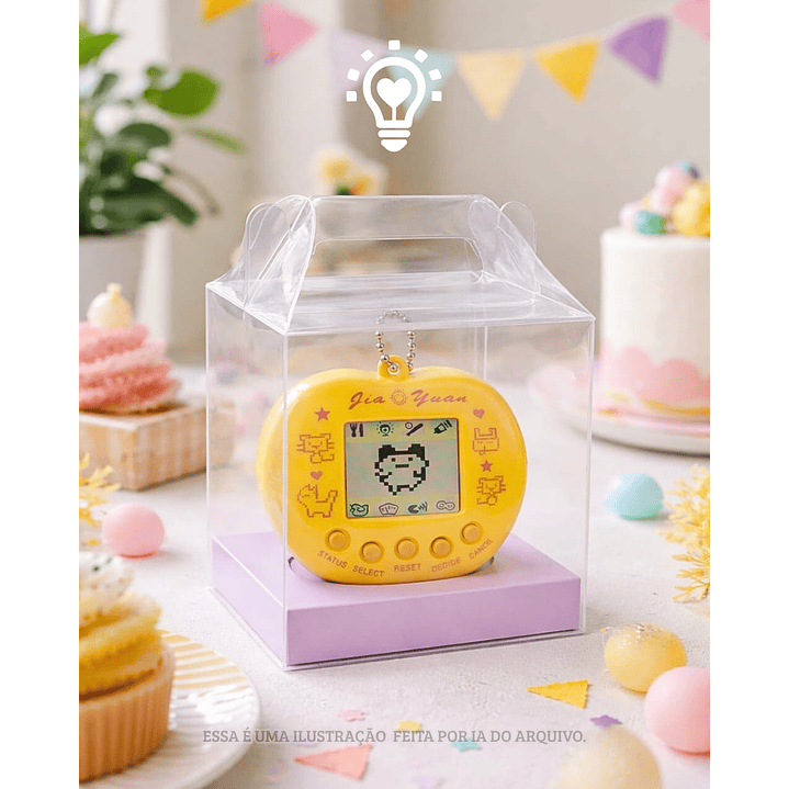 CAIXA DE ACETATO PARA BICHINHO VIRTUAL / TOMAGOTCHI (STUDIO E PDF) 1