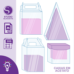 ARQUIVO CAIXAS EM ACETATO, MOCKUPS + CAIXA EM STUDIO + PDF