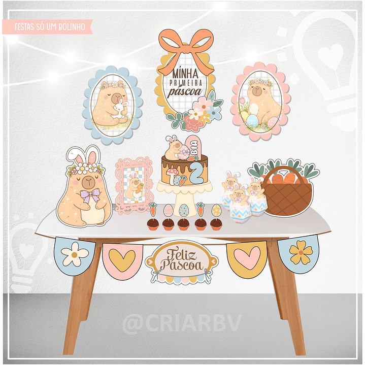 ARQUIVO DE CORTE KIT SÓ UM BOLINHO PÁSCOA CAPIVARA (STUDIO E PDF) 1