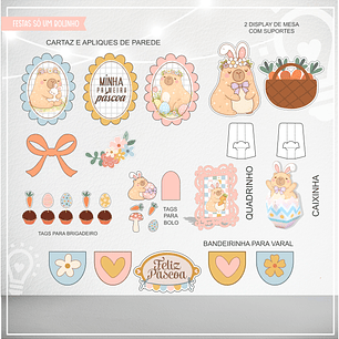 ARQUIVO DE CORTE KIT SÓ UM BOLINHO PÁSCOA CAPIVARA (STUDIO E PDF)