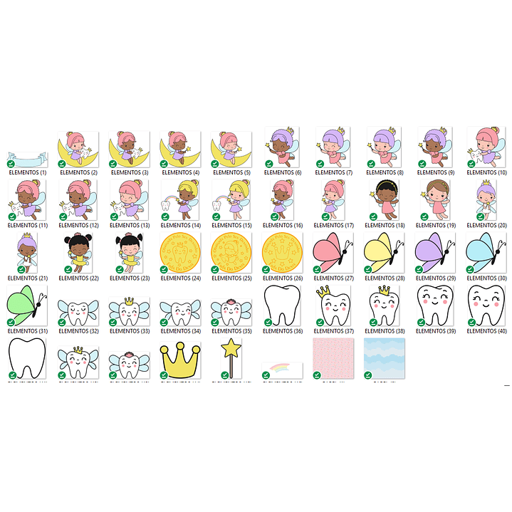 ARQUIVO DE CORTE KIT SÓ UM BOLINHO FADA DO DENTE (STUDIO E PDF) 3