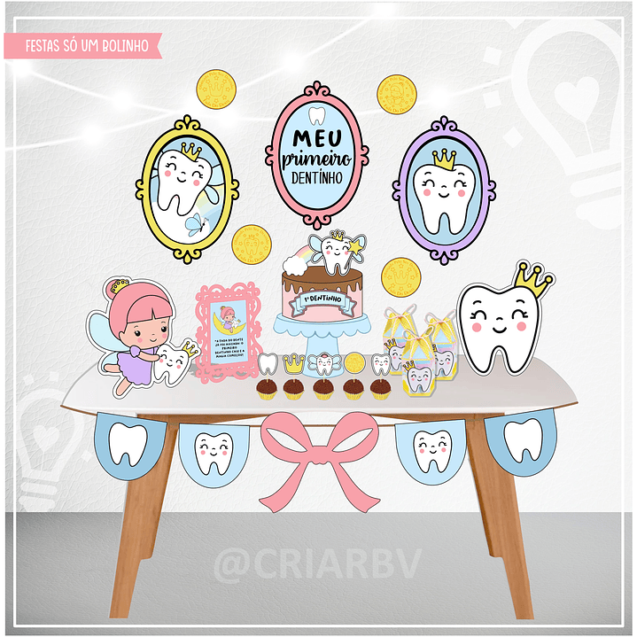 ARQUIVO DE CORTE KIT SÓ UM BOLINHO FADA DO DENTE (STUDIO E PDF) 1