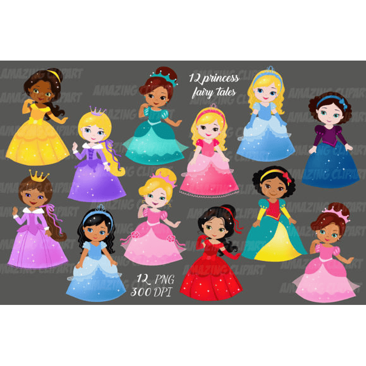 KIT DIGITAL PRINCESAS (PNG) 1
