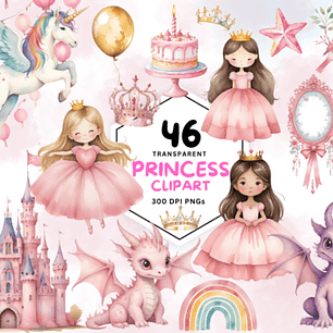 KIT DIGITAL PRINCESAS (PNG)
