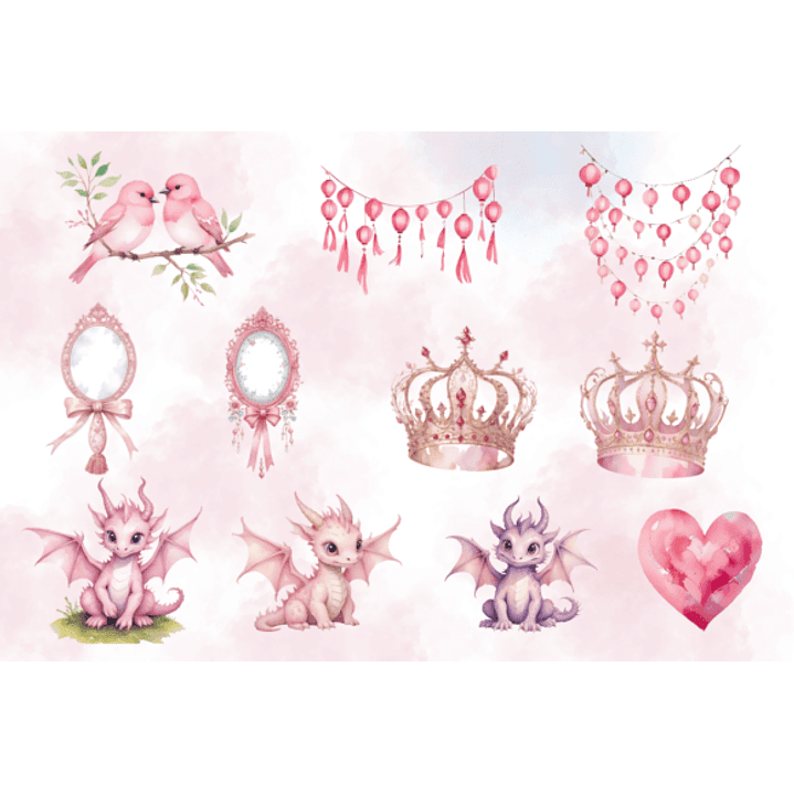 KIT DIGITAL PRINCESAS (PNG) 3