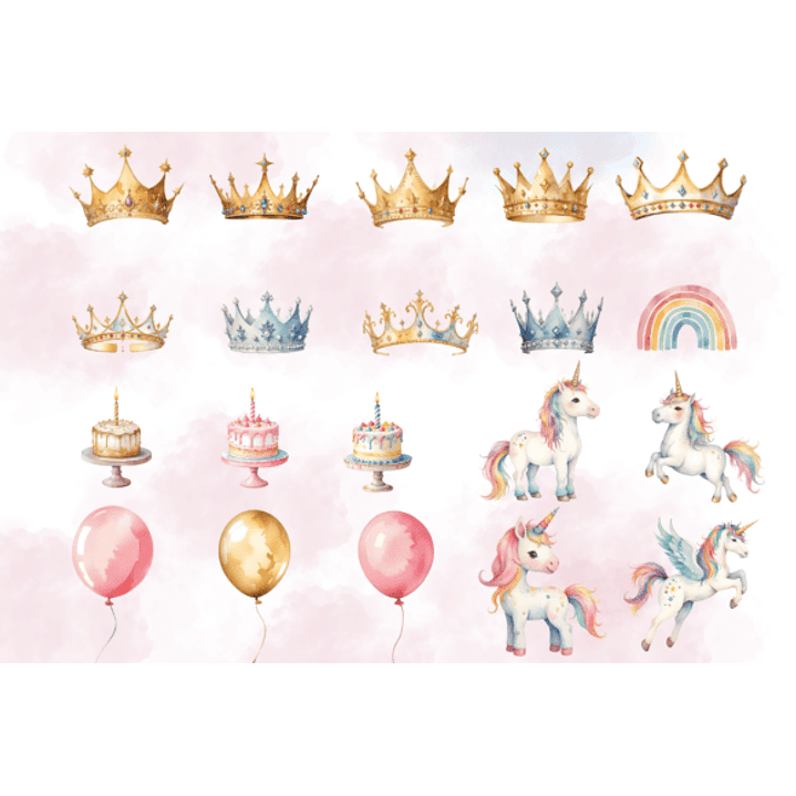 KIT DIGITAL PRINCESAS (PNG) 5