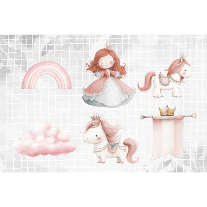 KIT DIGITAL PRINCESAS (PNG) 2