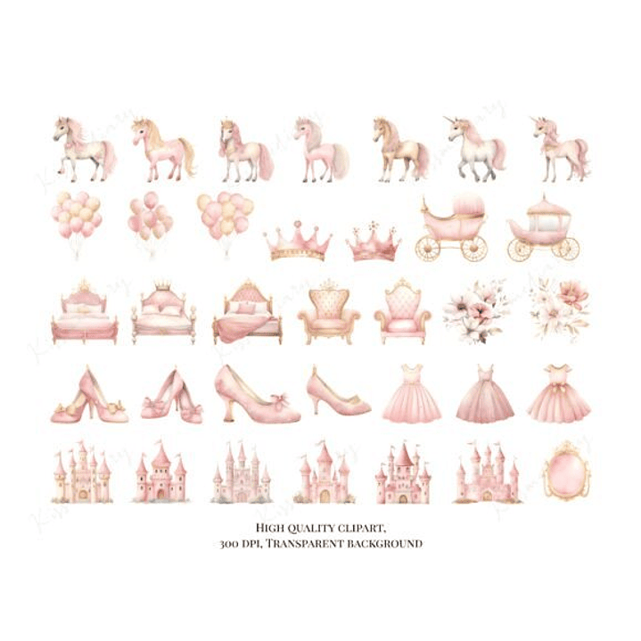 KIT DIGITAL PRINCESAS (PNG) 2