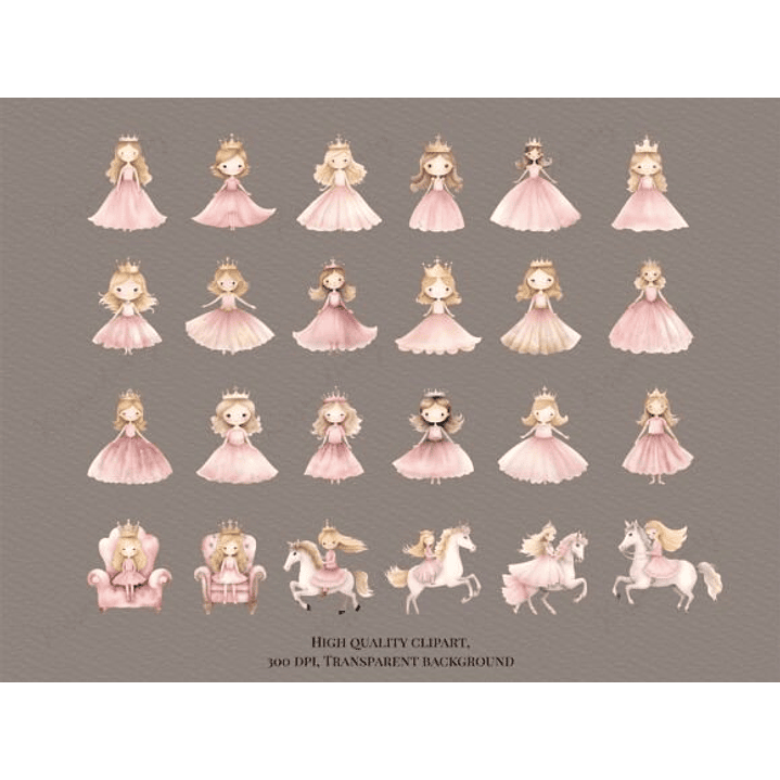 KIT DIGITAL PRINCESAS (PNG) 3