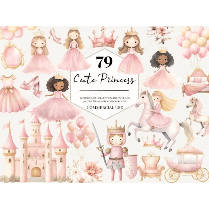 KIT DIGITAL PRINCESAS (PNG) 1