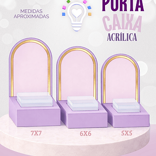 ARQUIVO DE CORTE PORTA CAIXINHA DE ACRÍLICO (STUDIO E SVG)