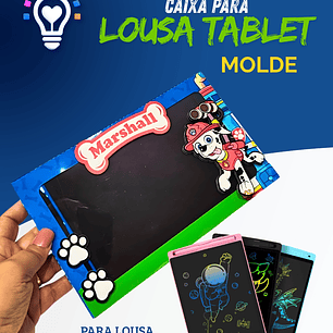 ARQUIVO DE CORTE CAIXA PARA LOUSA TABLET 8.5 POLEGADAS (STUDIO, PDF E SVG)