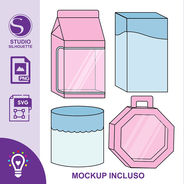 ARQUIVO DE CORTE MOLDE DE CAIXAS + MOCKUP + SVG + PNG 1