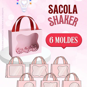 ARQUIVO DE CORTE SACOLA SHAKER VITRINE (STUDIO, SVG E PDF)