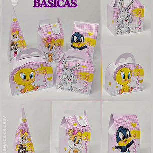 ARQUIVO E CORTE BABY LOONEY TOONES BÁSICAS - FUNDO AUTOMÁTICO (STUDIO E PDF)