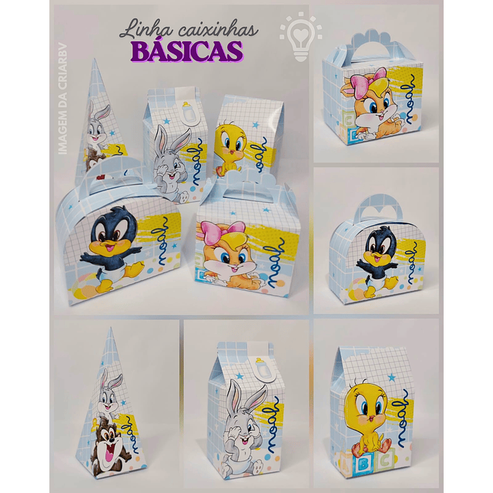 ARQUIVO E CORTE BABY LOONEY TOONES BÁSICAS - FUNDO AUTOMÁTICO (STUDIO E PDF) 1