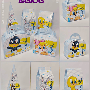 ARQUIVO E CORTE BABY LOONEY TOONES BÁSICAS - FUNDO AUTOMÁTICO (STUDIO E PDF)