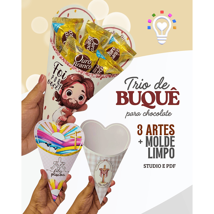 ARQUIVO DE CORTE BUQUÊ PARA CHOCOLATES (STUDIO, PDF E SVG) 1