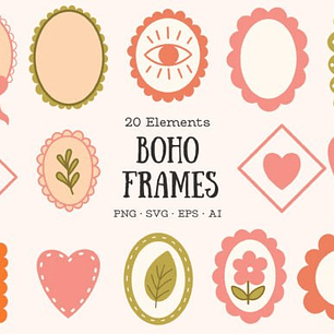 MOLDURAS/FRAMES BOHO (PNG)
