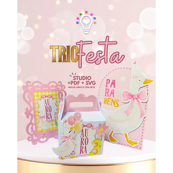 ARQUIVO DE CORTE TRIO DE MOLDES PARA FESTA (STUDIO E PDF, SVG) 1